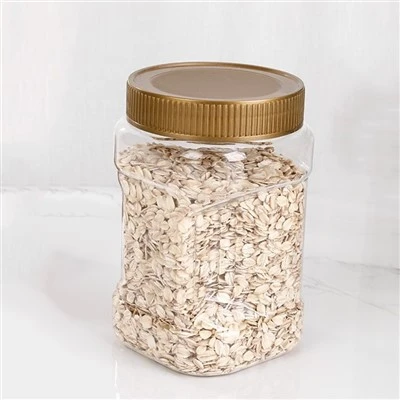 蓋付き四角プラスチック透明瓶