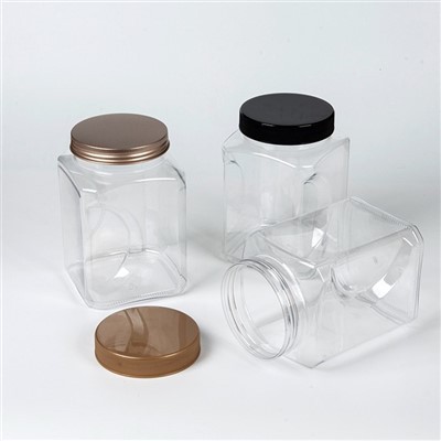 角型クリアグリップジャー(蓋付)